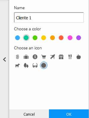 Firefox Multi-Account Containers (Cliente, Icono, Color)